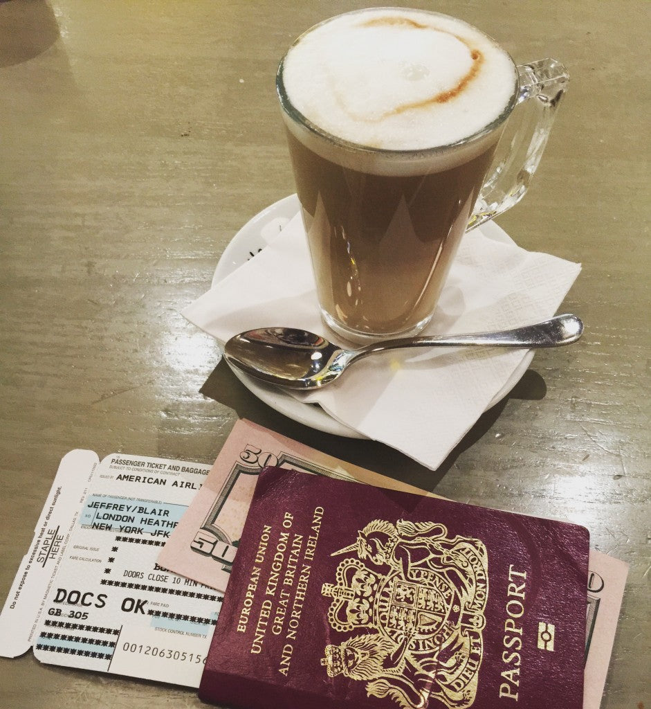 Passport? Check. Boarding Pass? Check. Cash? Check. Caffeinated? Definitely Check.