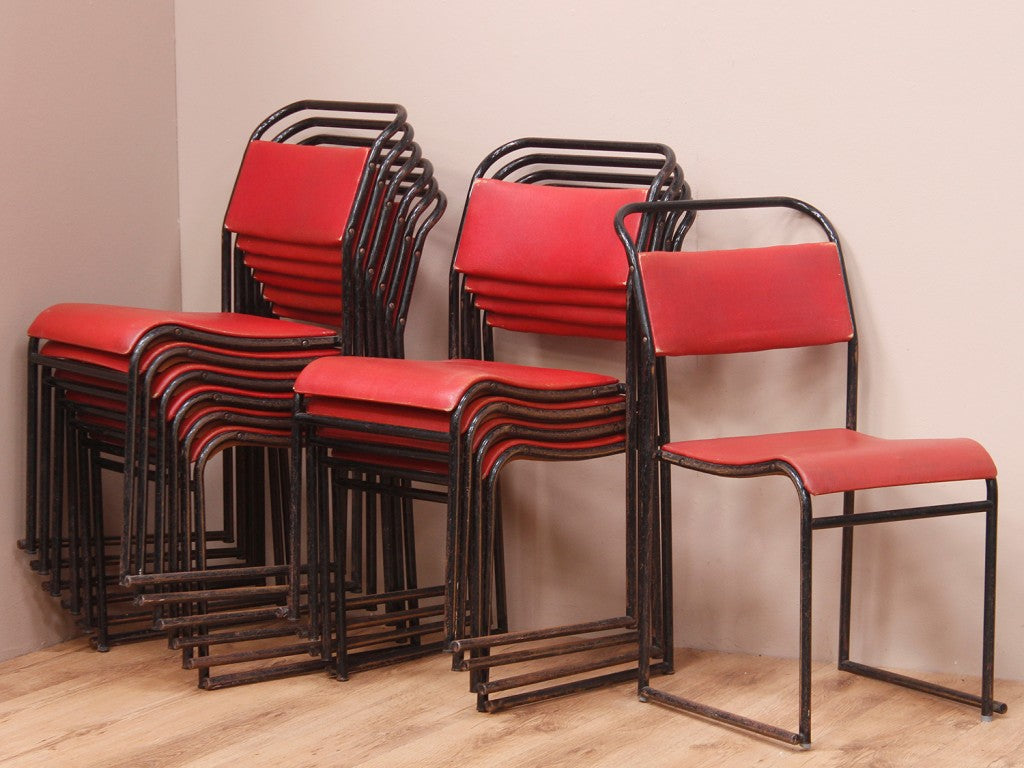 mid century stacking chairs
