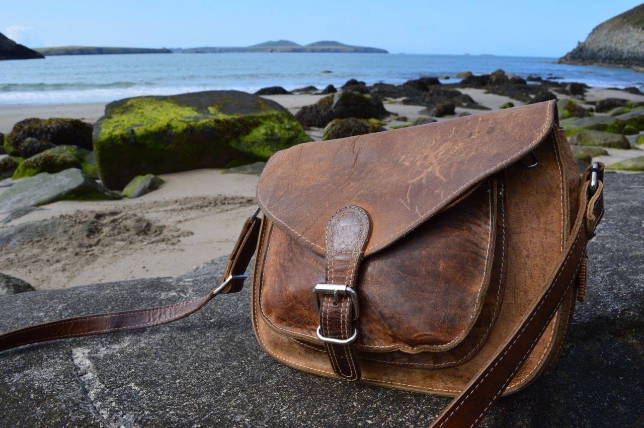 leather saddle bag backpack