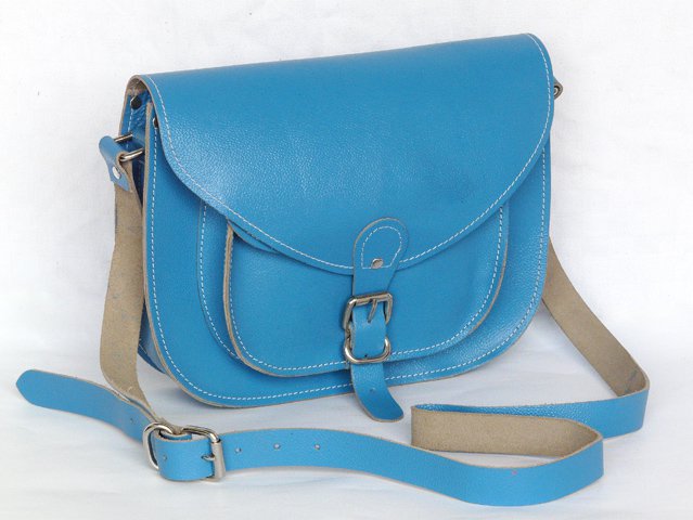 Classic Collection Blue Leather Saddlebag, £52