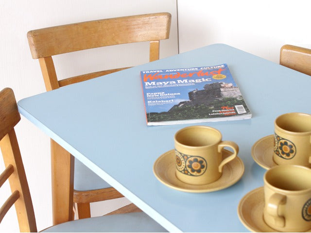 Vintage Blue Formica Table by Scaramanga Vintage Blue Formica Table, £125
